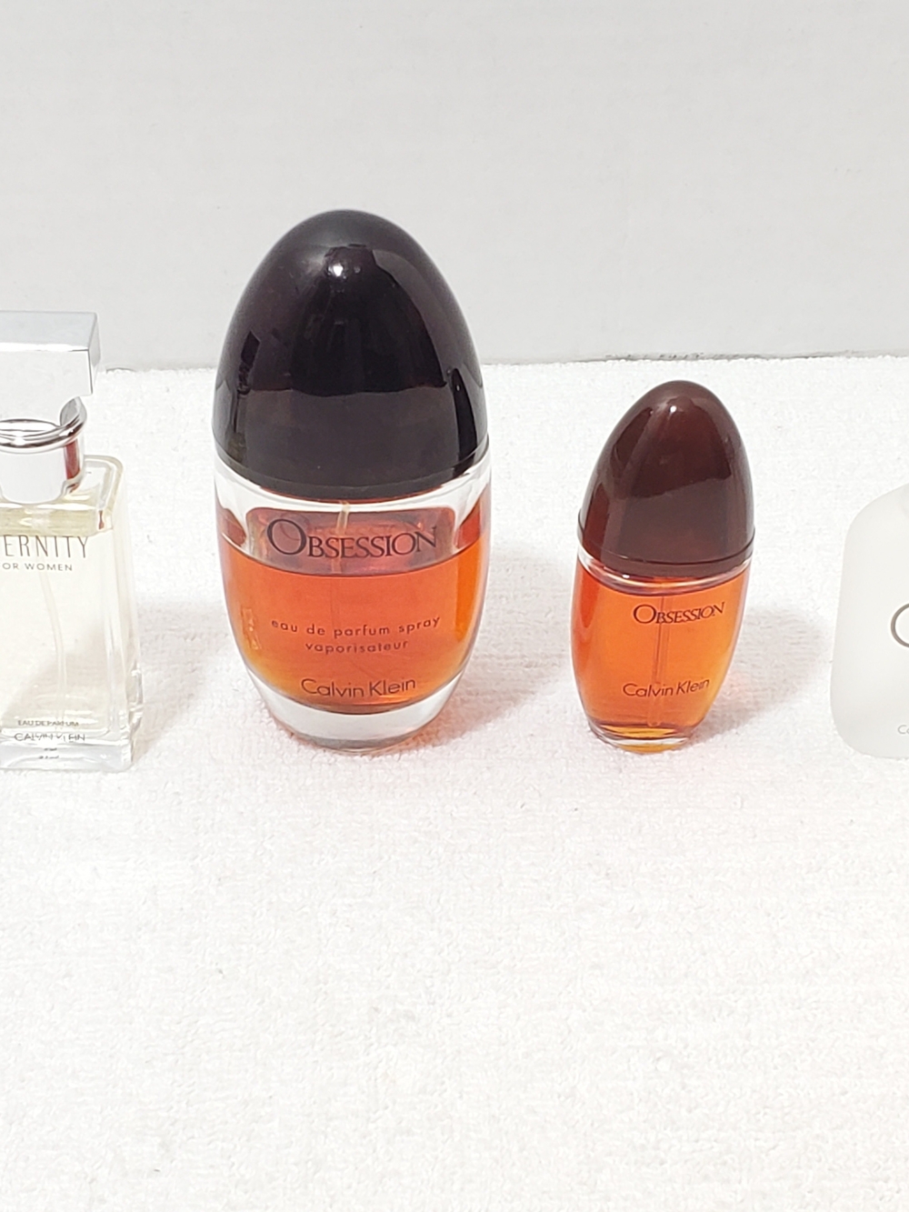 Calvin Klein Fragrance Lot 4pc Obsession Eternity CK One Women's Spray Splash
